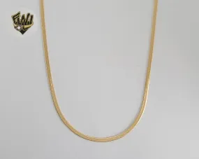 (1-1620-B) Gold Laminate - 2mm Herringbone Link Chain - BGF