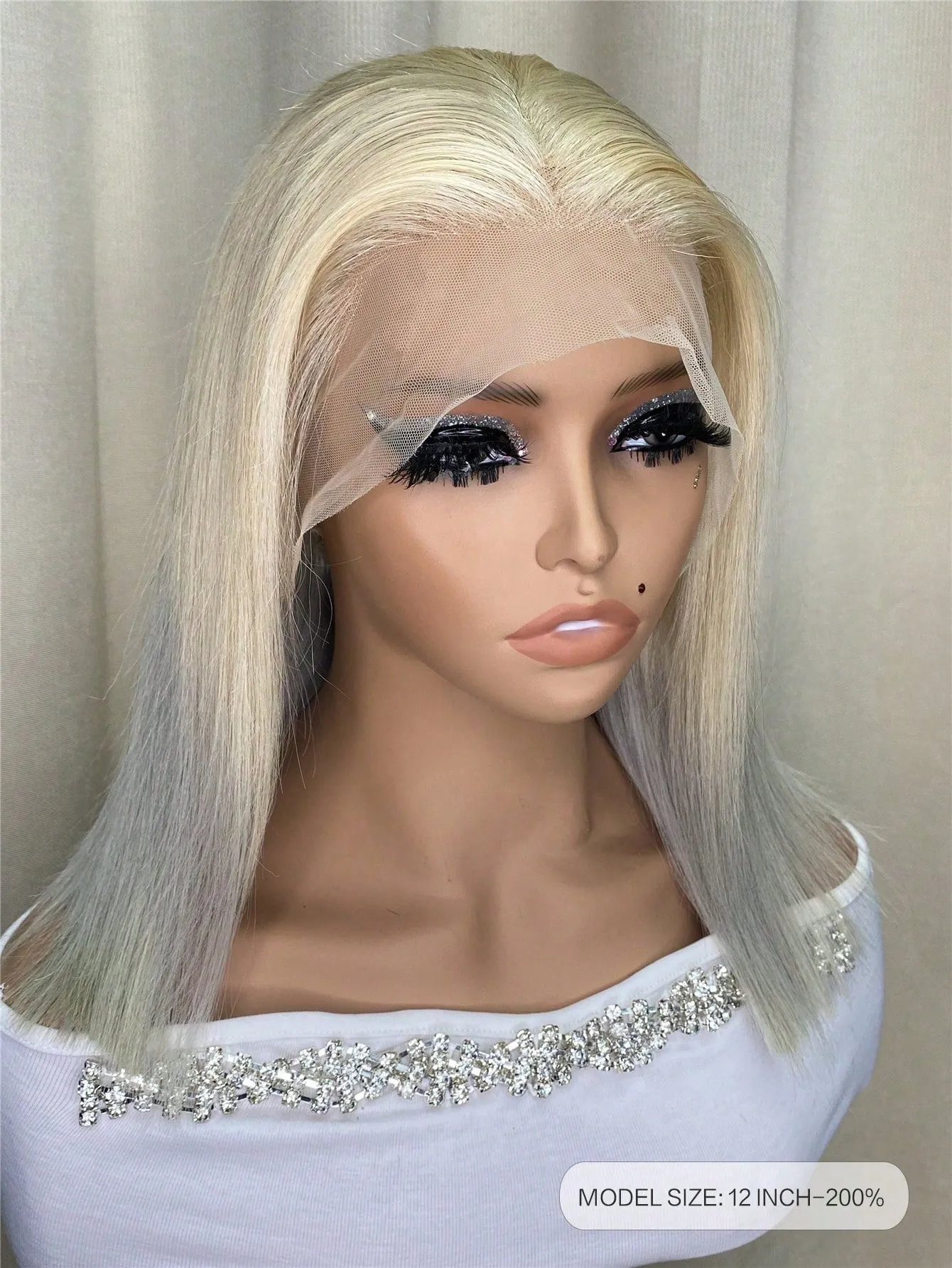 13X4 Ombre Straight Bob Lace Front Human Hair Wig