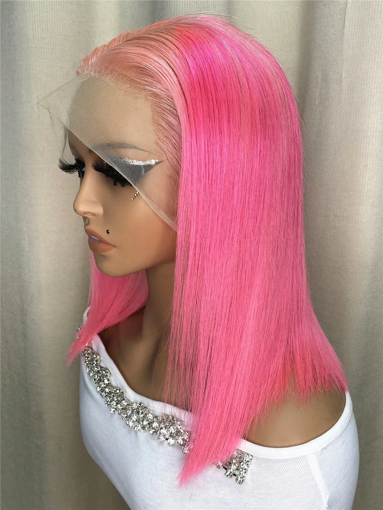 13X4 Ombre Straight Bob Lace Front Human Hair Wig