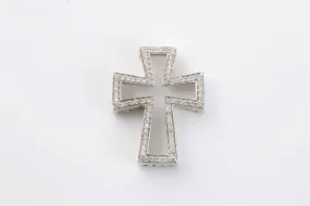 14k White Gold 0.370tcw Diamond Cross Pendant (3.75g.)