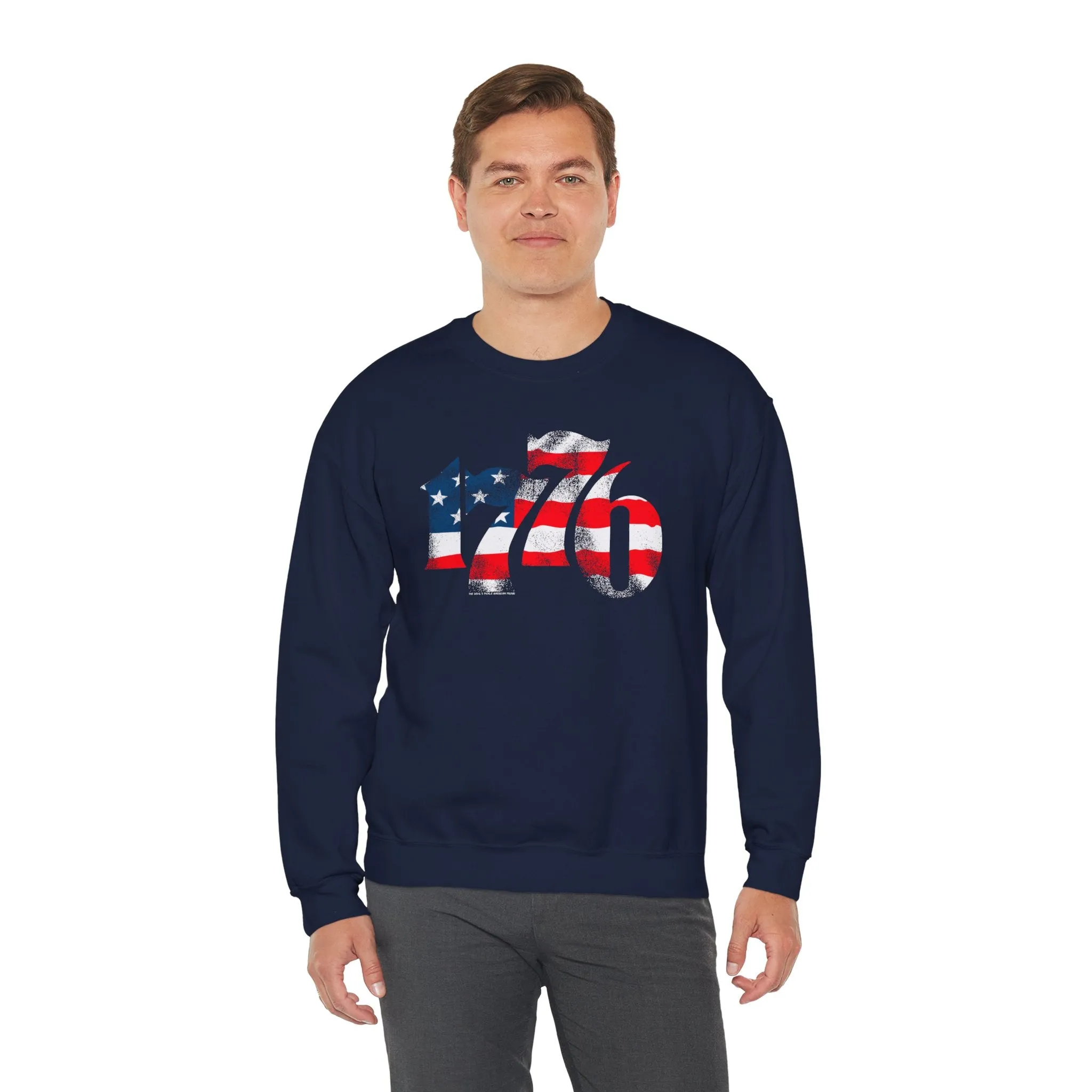 1776 American Flag Crewneck Sweatshirt