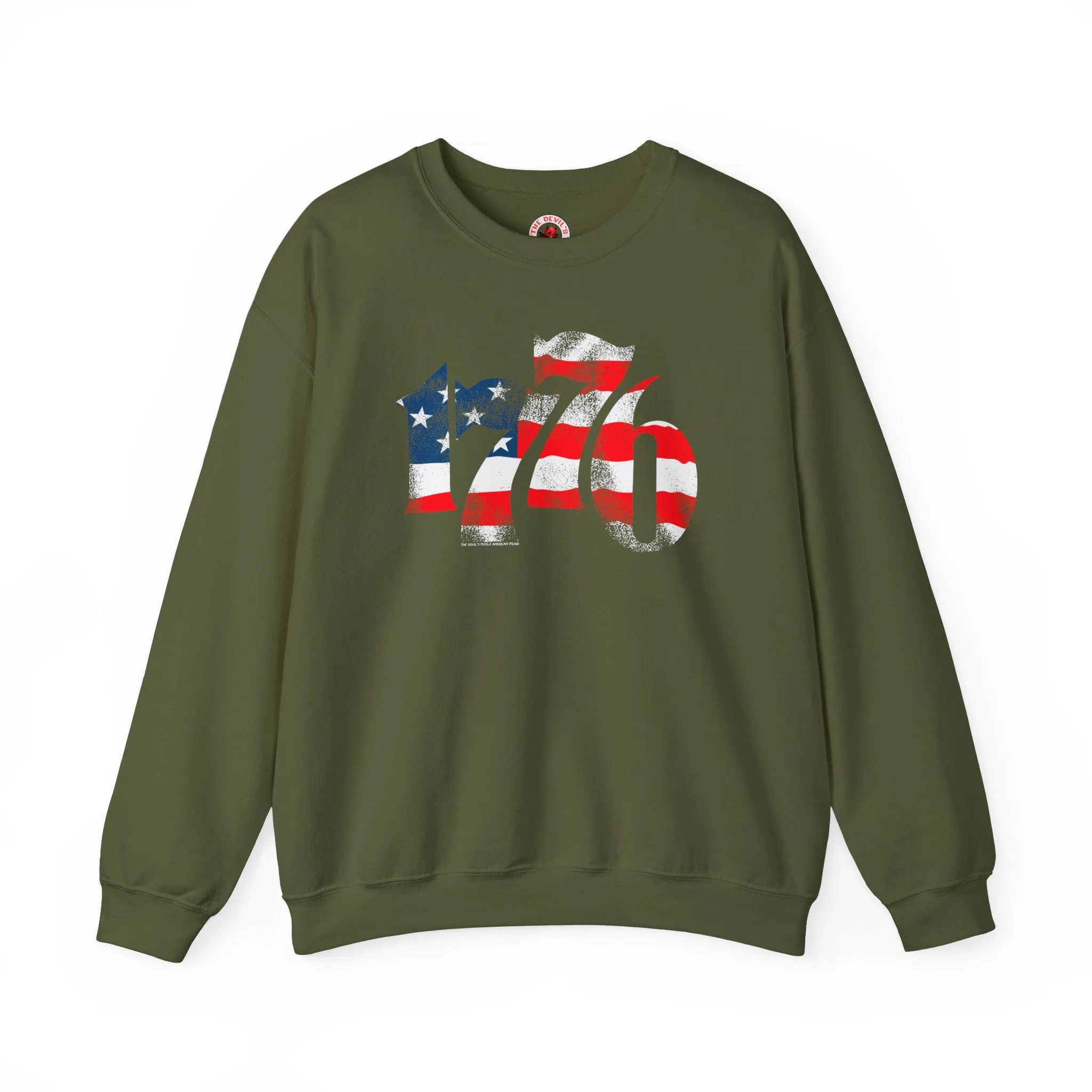 1776 American Flag Crewneck Sweatshirt