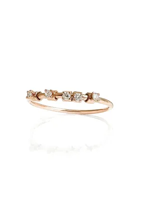 5 Bites Mobile 18K Rosegold Ring w. Diamonds