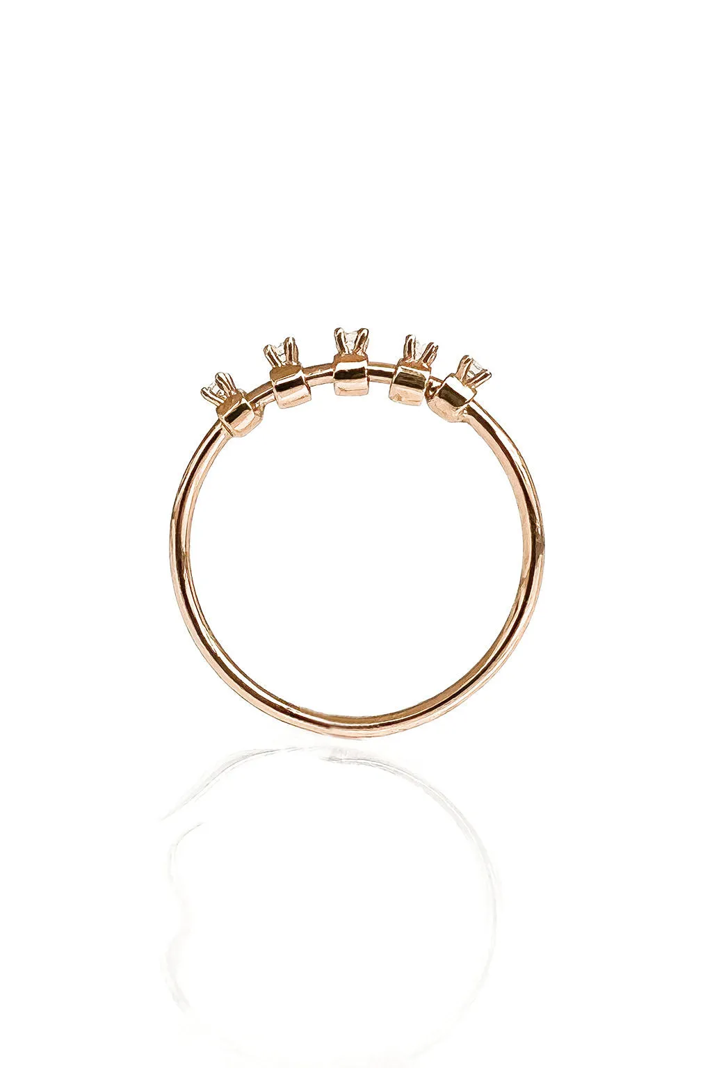 5 Bites Mobile 18K Rosegold Ring w. Diamonds