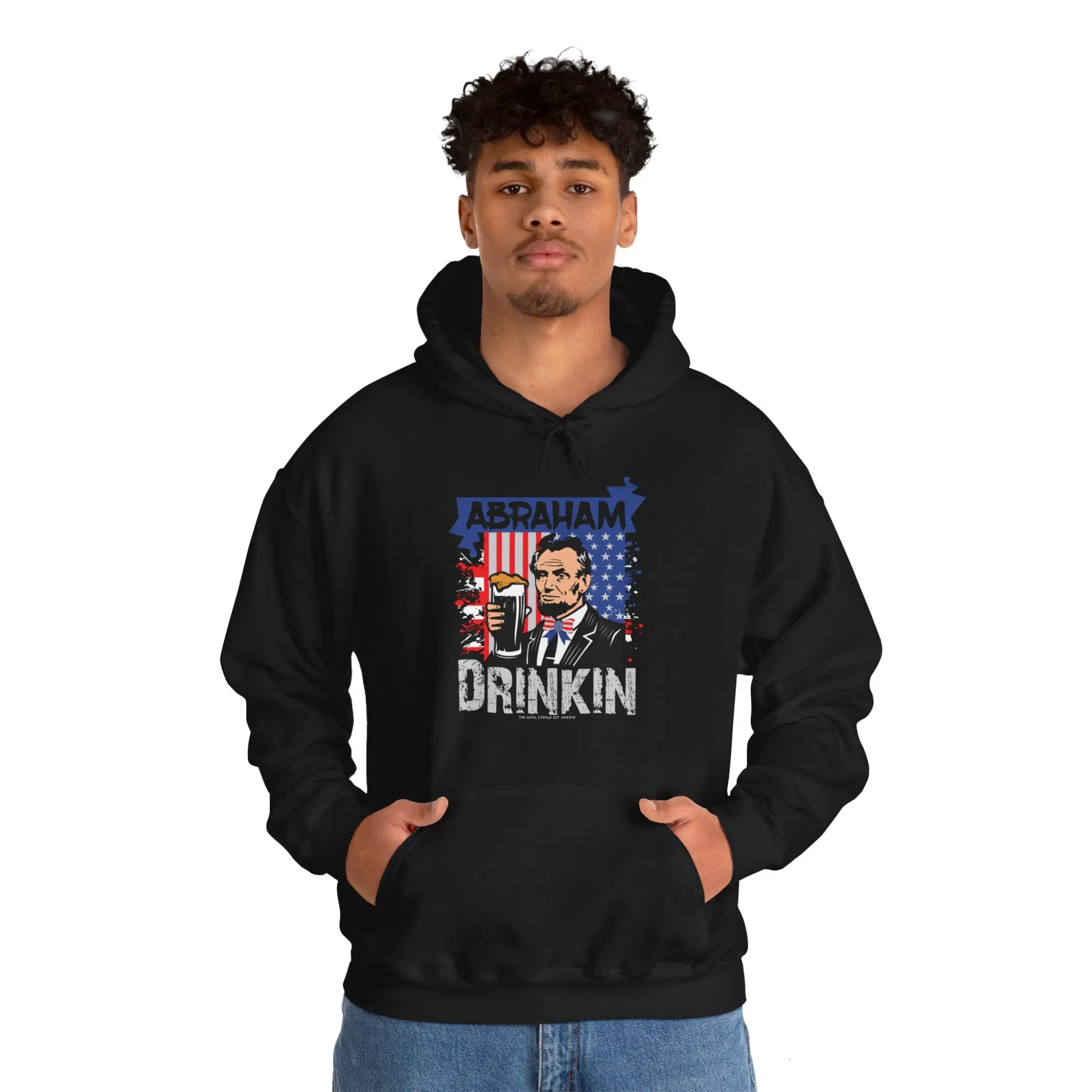 Abraham Drinking Hooded Sweatshirt