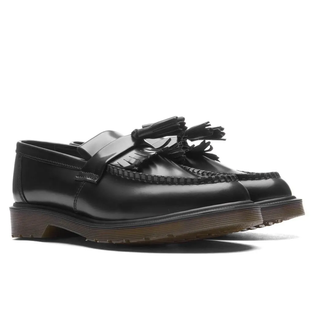 Adrian Smooth Leather Tassel Loafer - Black