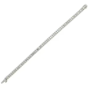 AFJ Diamond Collection - Emerald-cut Diamond Tennis Bracelet, 18k White Gold