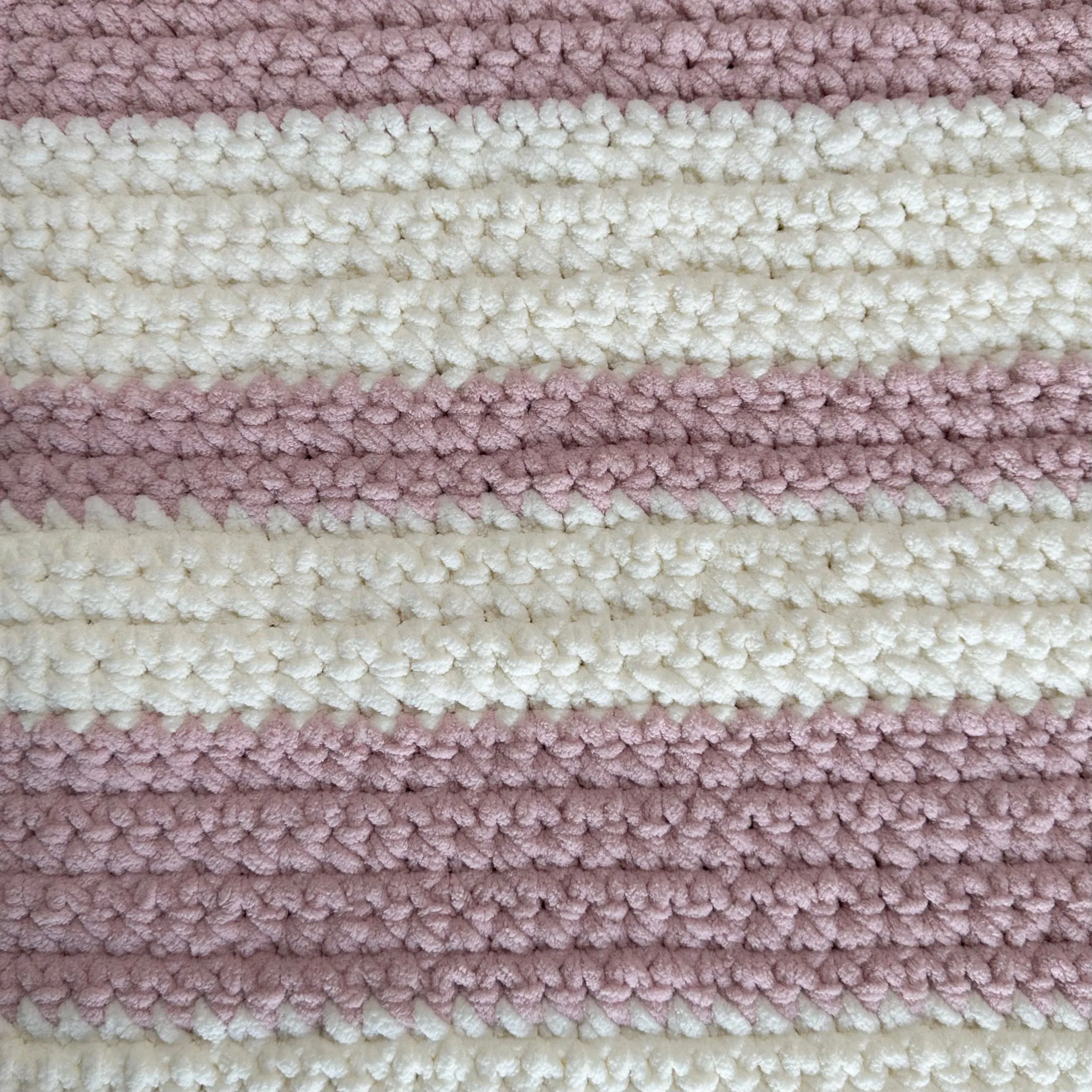 Baby Blanket - Dusty Pink & Cream Stripe