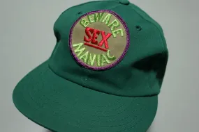 Beware Sex Maniac Patch Vintage 80's Adjustable Snap Back Hat