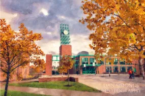 Binghamton University by Dan Simonds Framed Canvas Print