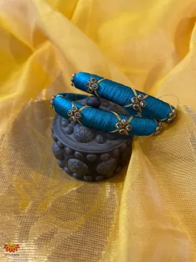 Blue Silk Thread Bangles