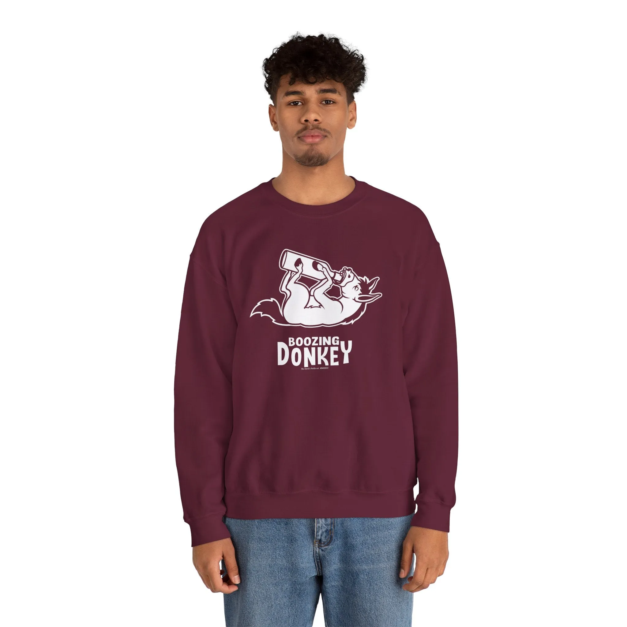 Boozing Donkey Crewneck Sweatshirt