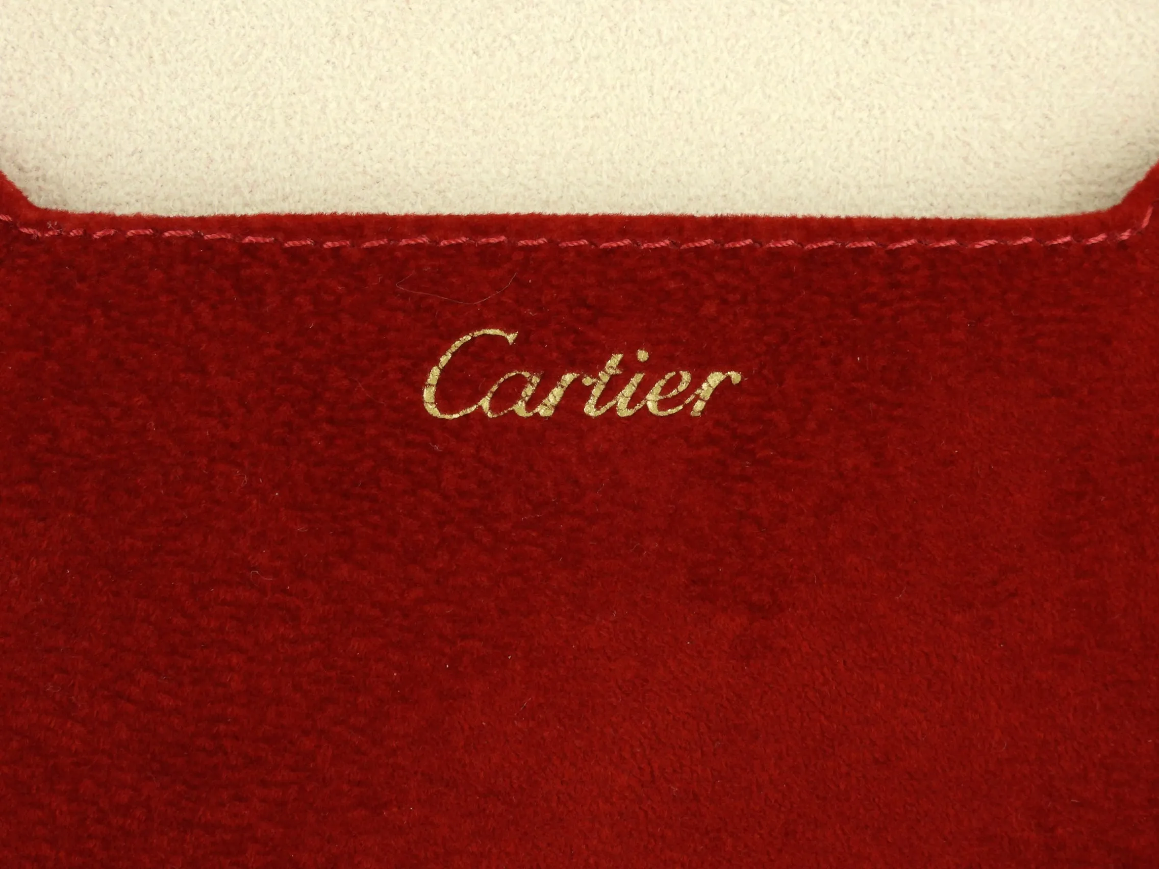 Cartier Red Jewelry Travel Pouch and Watch Bracelet Cushion