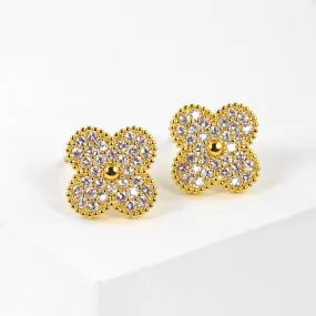 Clover Diamond Stud Earring