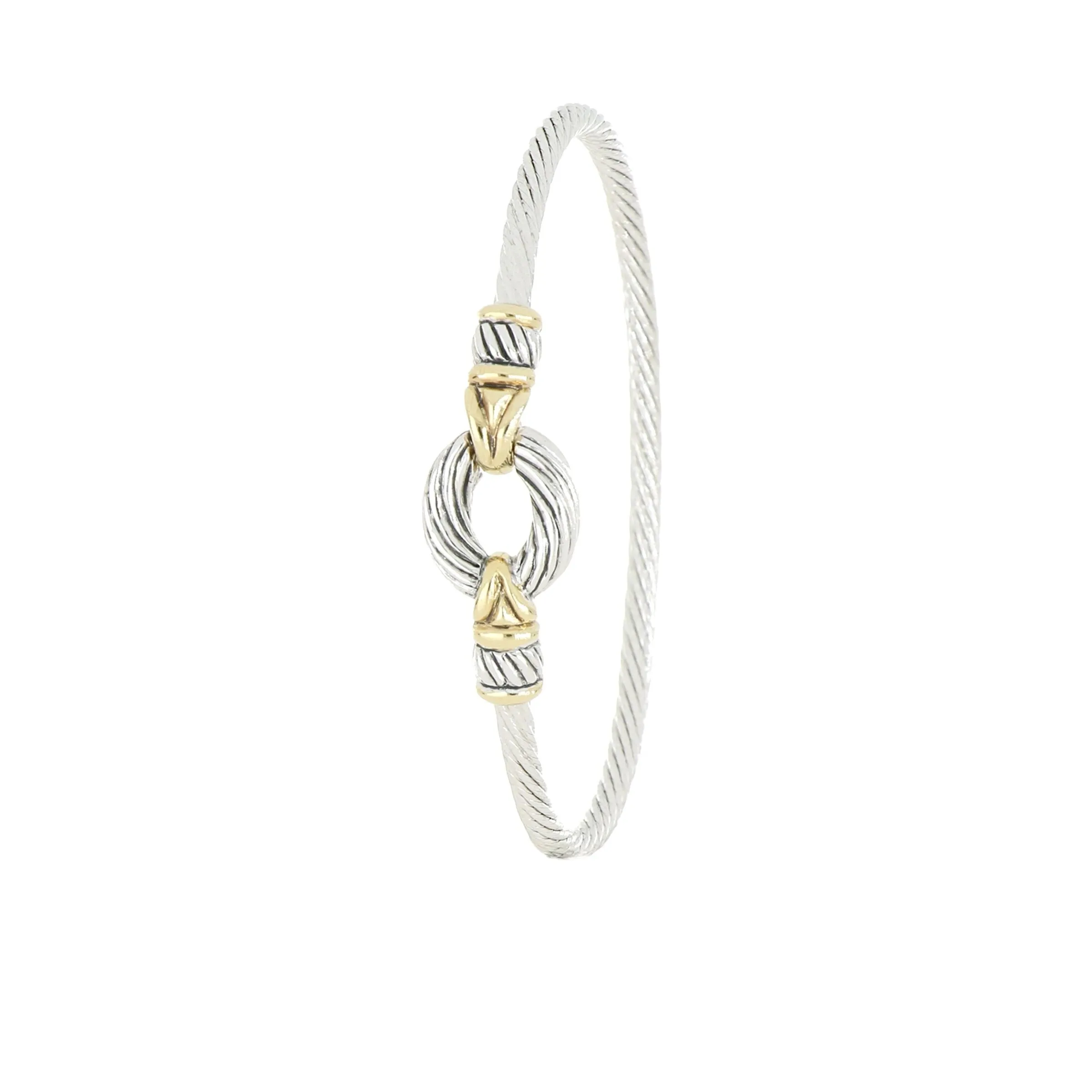 Cord?o Single Wire Bracelet 6.5" Two Tone