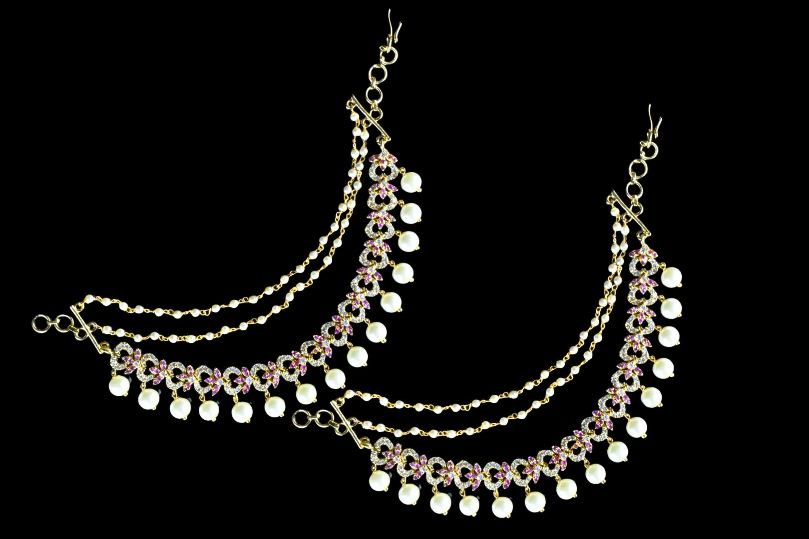 Cz Champaswaralu/Earchains By Asp Fashion Jewellery