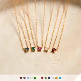 Dainty Birthstone Necklace