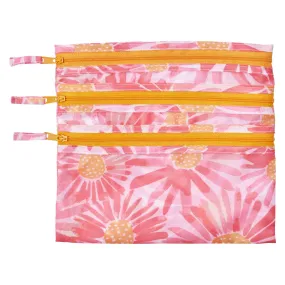 Daisies 3-Zip Pouch