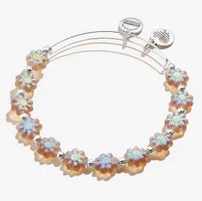 Daisy Beaded Charm Bangle, Iridescent