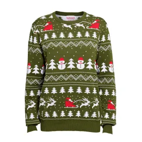 Den Stilede Julesweater Grøn.