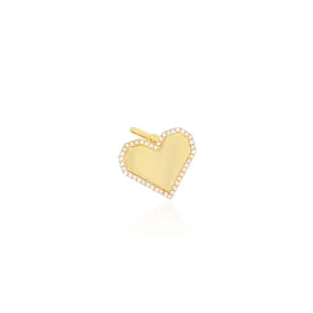 Gold and Diamond Heart Charm