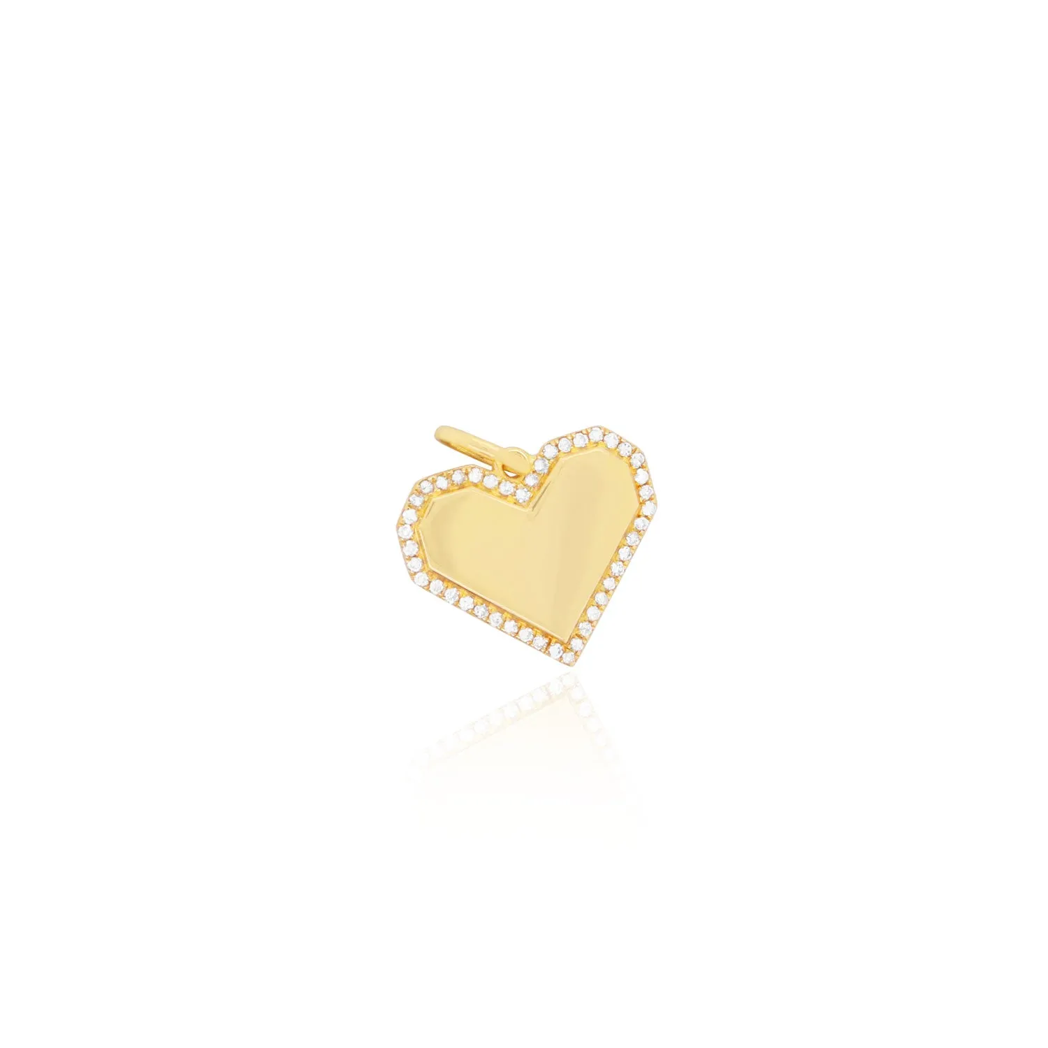 Gold and Diamond Heart Charm