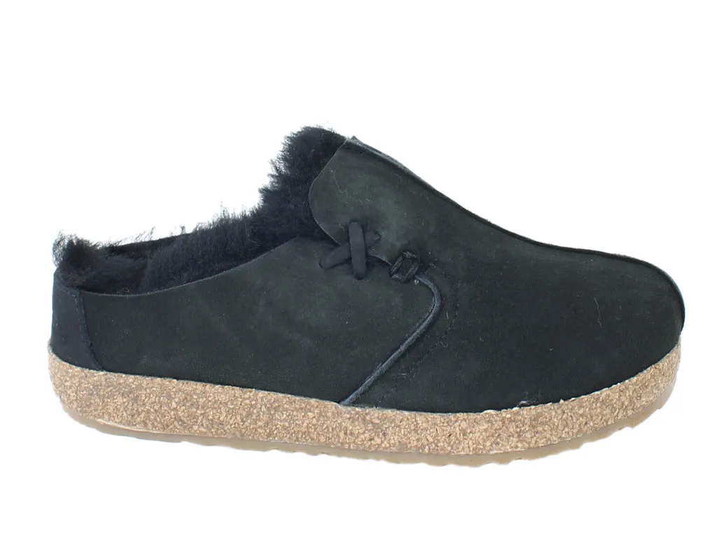 Haflinger Clogs Sheepskin Saskatchewan Black