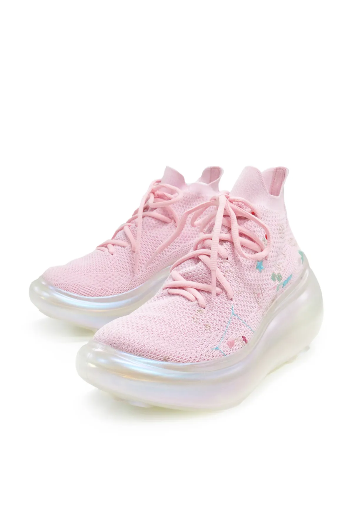 Hana Embroidery Ribbon Shoes / Aurora Pink