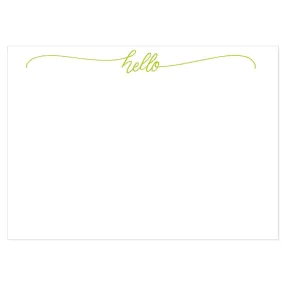 Hello Script Blank Correspondence Cards - 20 Cards & 20 Envelope