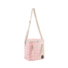 Holiday Mini Cooler - Candy Pink Check