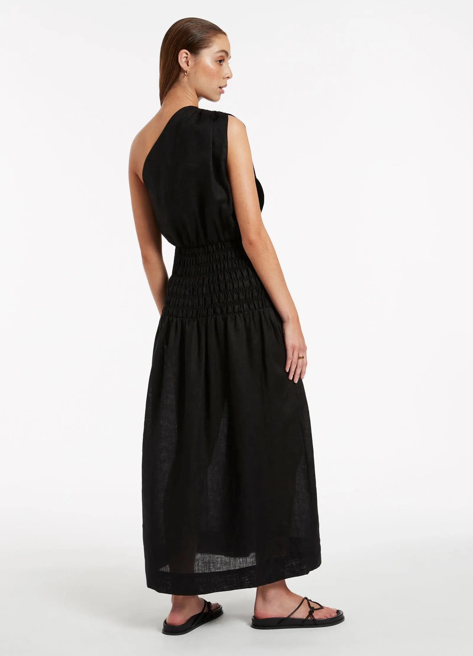 Jetset Shirred Dress - Black