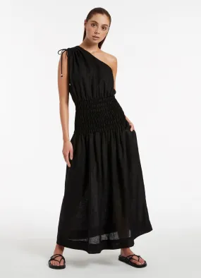 Jetset Shirred Dress - Black