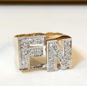 Large Block Diamond Initial Ring