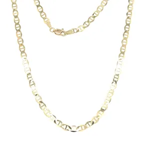 Mariner Chain 4.5mm with 22 Inches of Length in 14K Yellow Gold