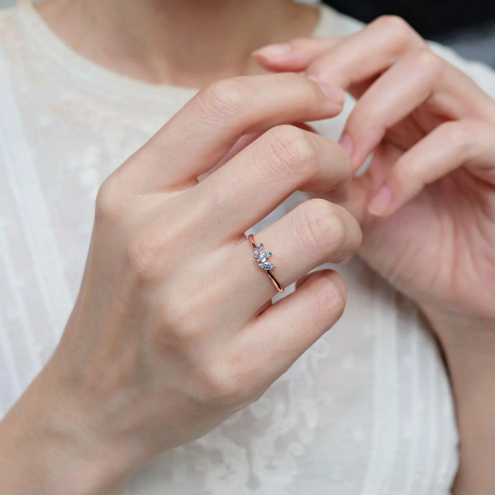 Marquise Aquamarine Ring Sholto