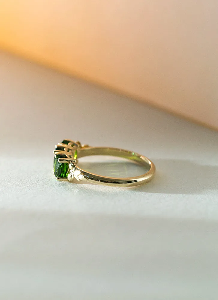 Max chrome diopside ring 14k gold