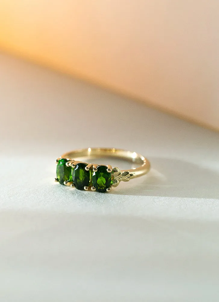 Max chrome diopside ring 14k gold