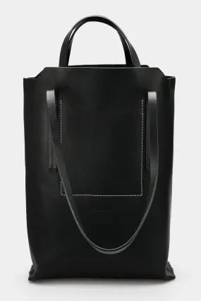 Medium leather shopper