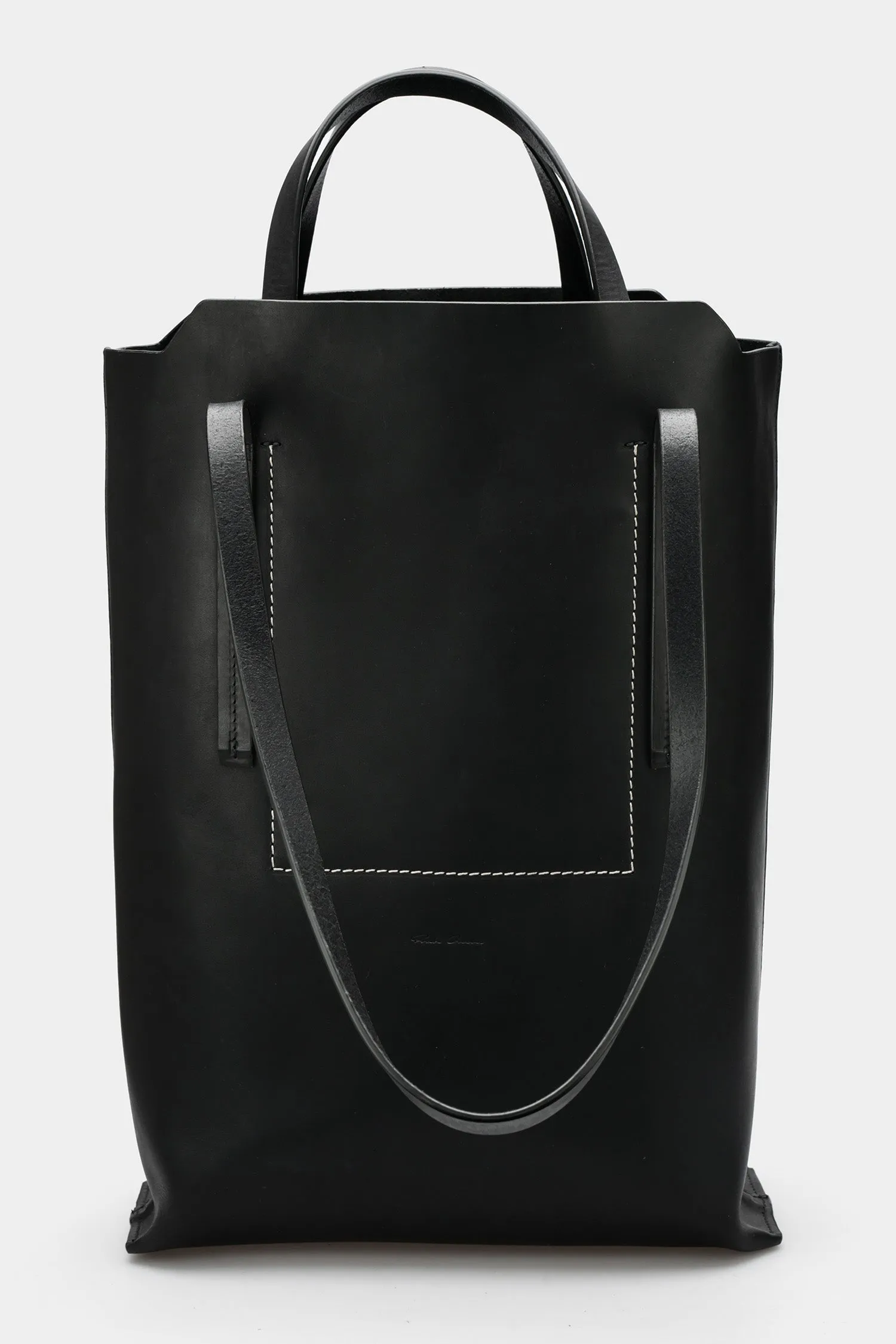 Medium leather shopper