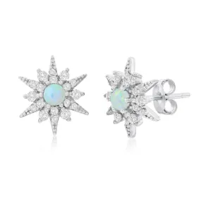 Opal Sunburst Studs