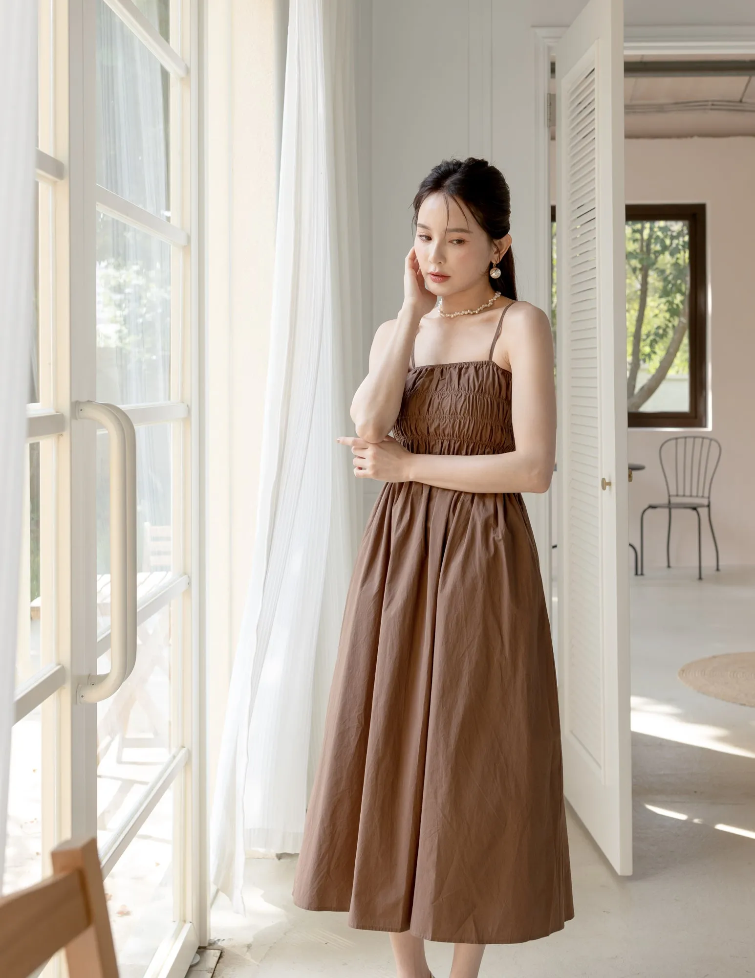 Pamela Dress in Brown