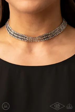 Paparazzi Full REIGN - Multi Iridescent Choker Necklace