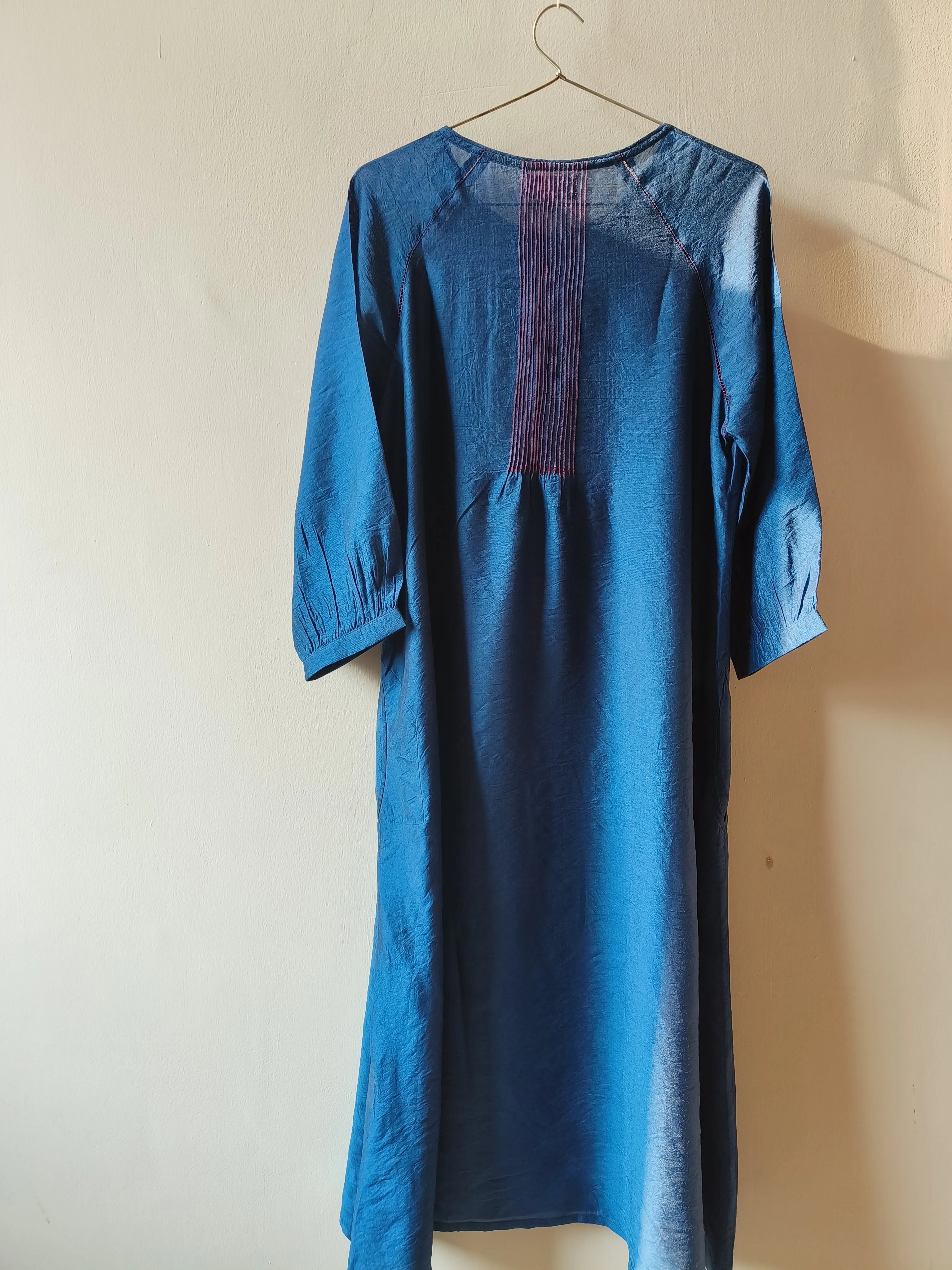 Pintuck Chanderi Kurta