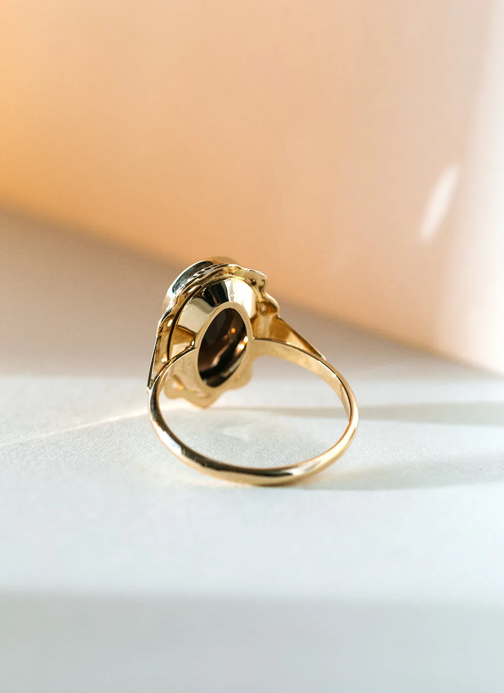 Poppy garnet ring 14k gold