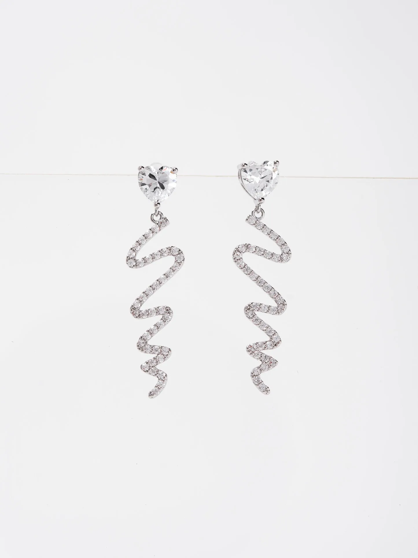 Pricilla Snake CZ Diamond Drop Earrings