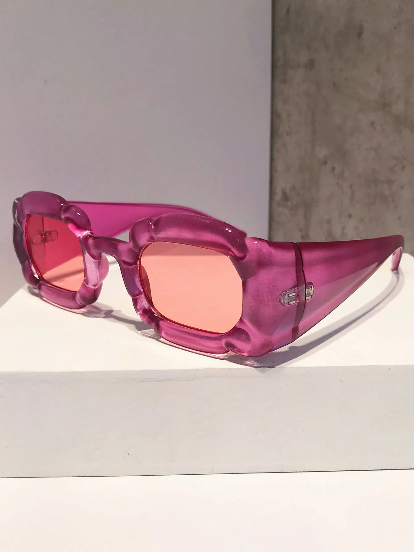 Prissy Pink Square Sunglasses