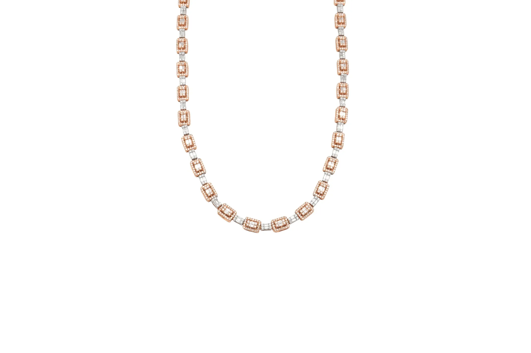 Rose Gold Diamond Baguette Chain