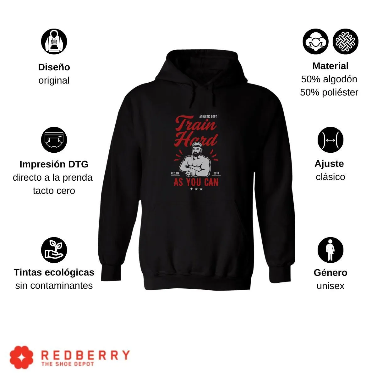 Sudadera Hombre  Hoodie Gym Ejercicio Fitness 038