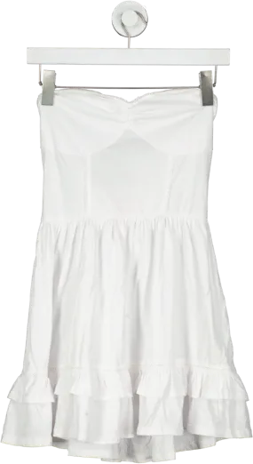 Superdry White 50s Lace Bandeau Mini Dress UK XS