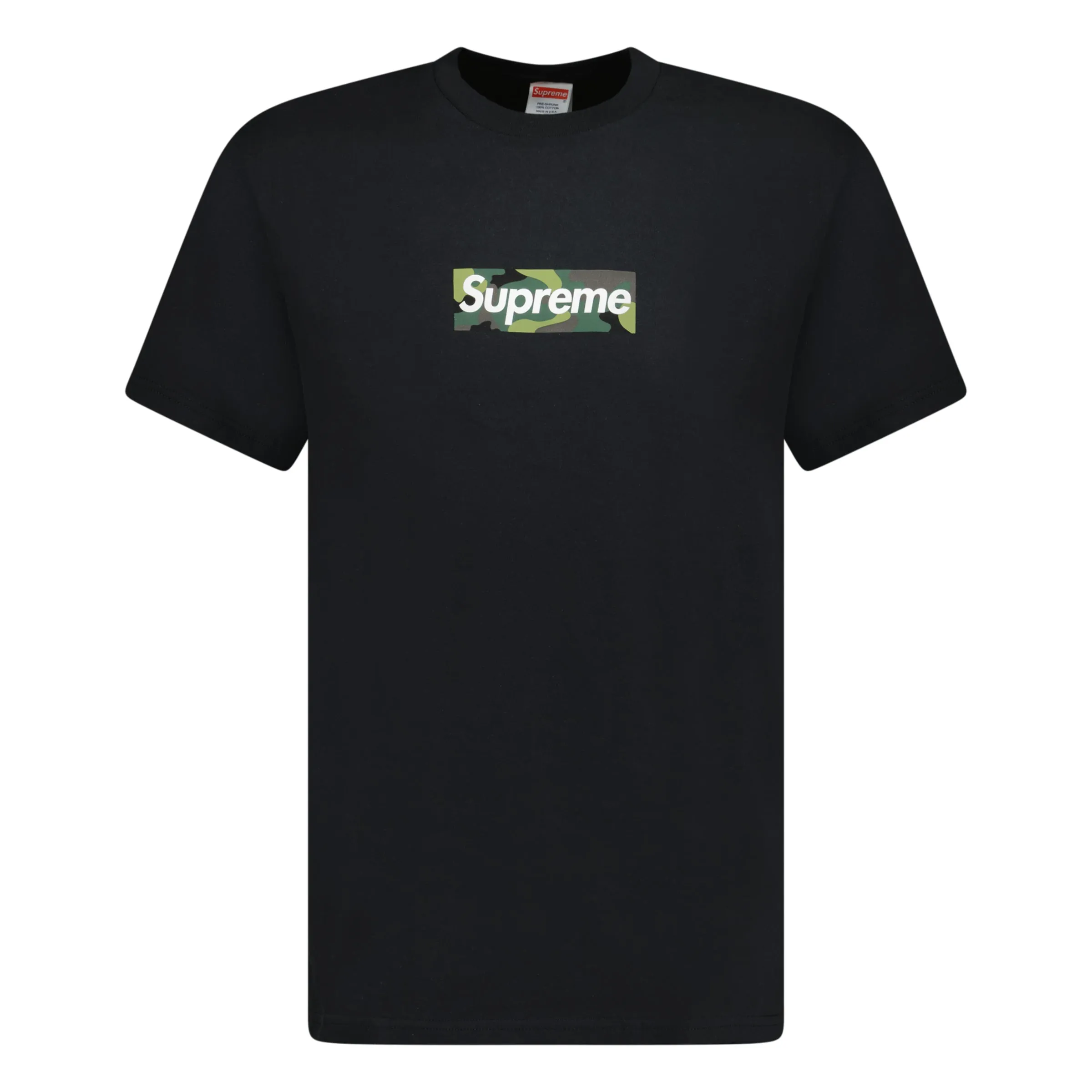 SUPREME CAMO BOX LOGO T-SHIRT BLACK